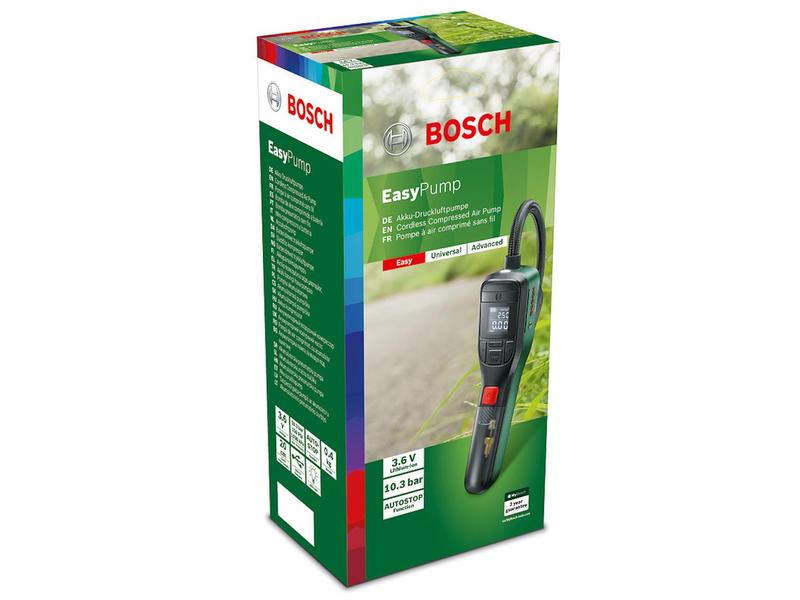 Bosch Akku-Druckluftpumpe EasyPump 3.6 V Elektrische Luftpumpe, Mini-Kompressor