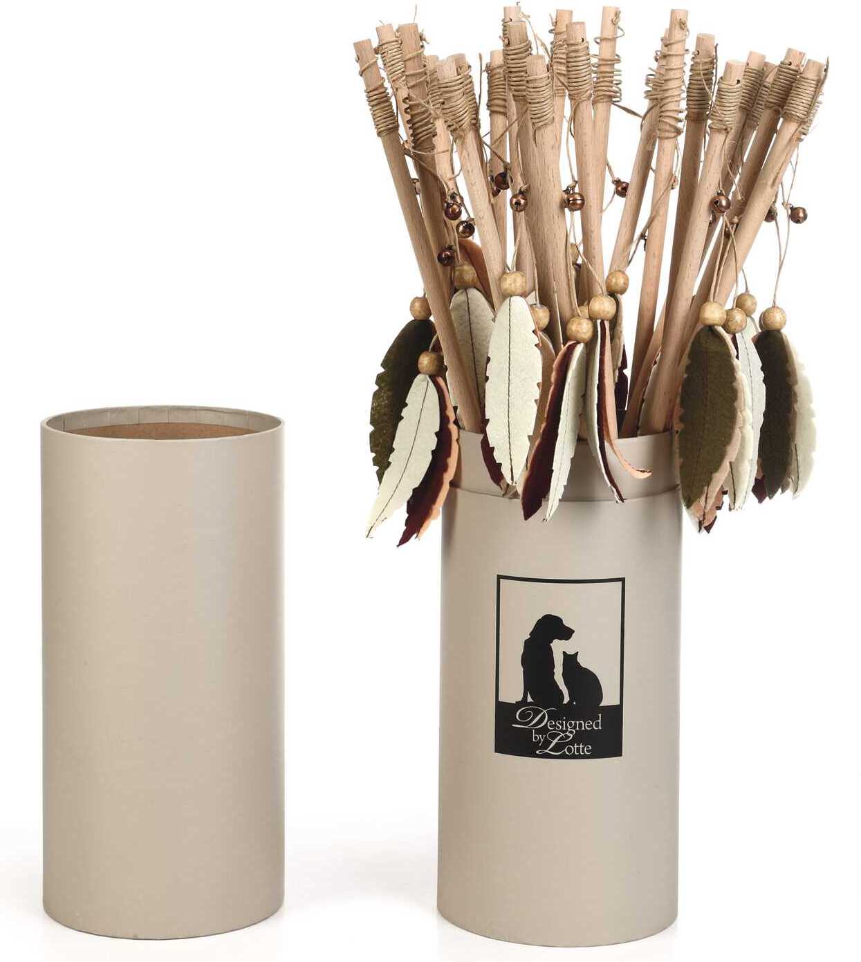 Designed by Lotte kattenspeelgoed hengel Kiowa beige 13,5 x 13,5 x 50,5 cm