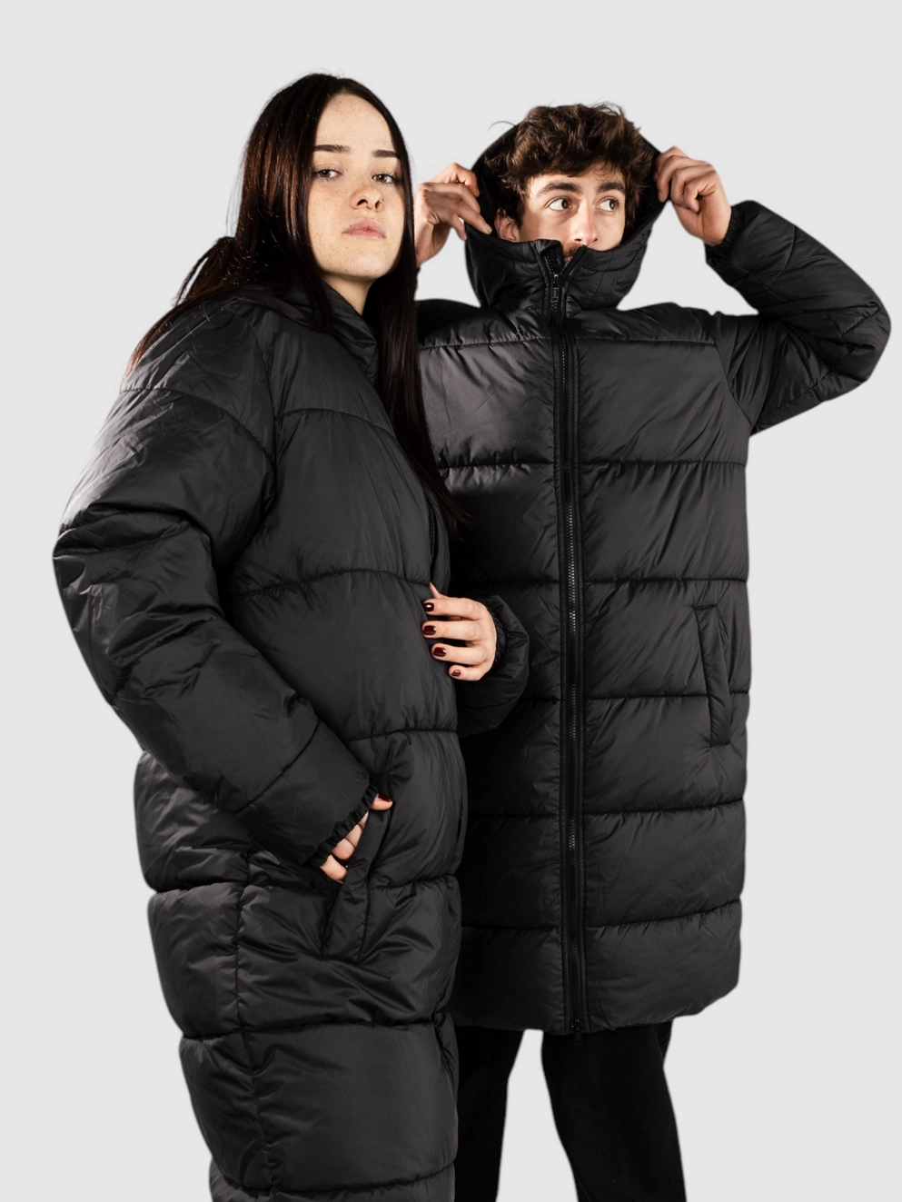 Urban Classics Long Puffer Coat black