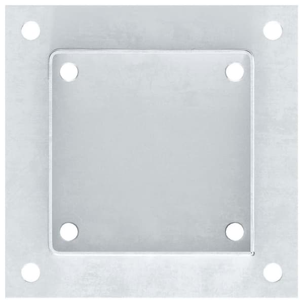 vidaXL Stolpebunner firkantet 12 stk sølv 121x121 mm galvanisert stål