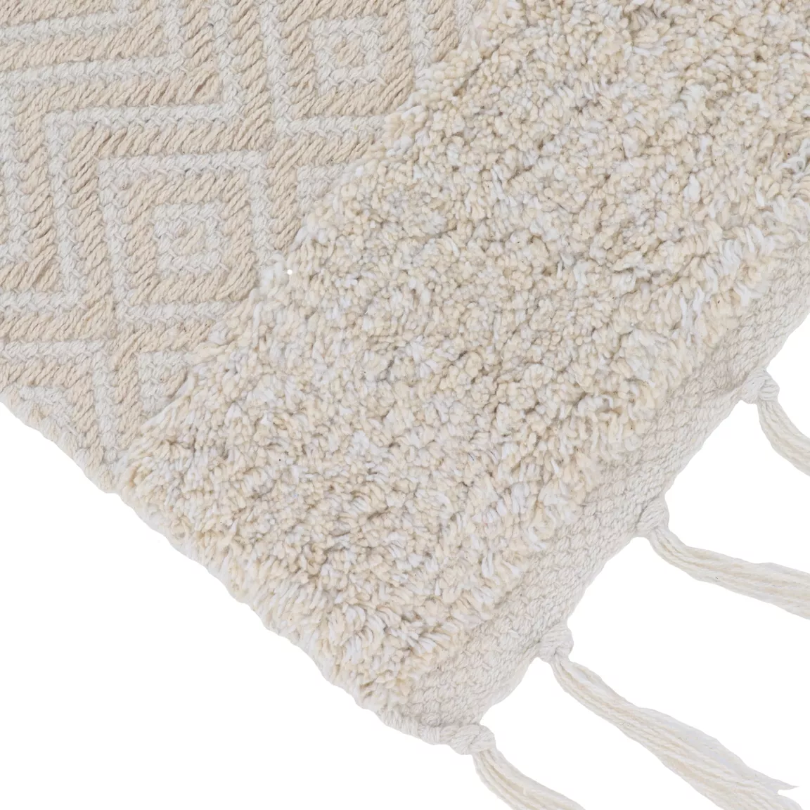 Tapis salon coton (45 x 90 cm) Rose Beige
