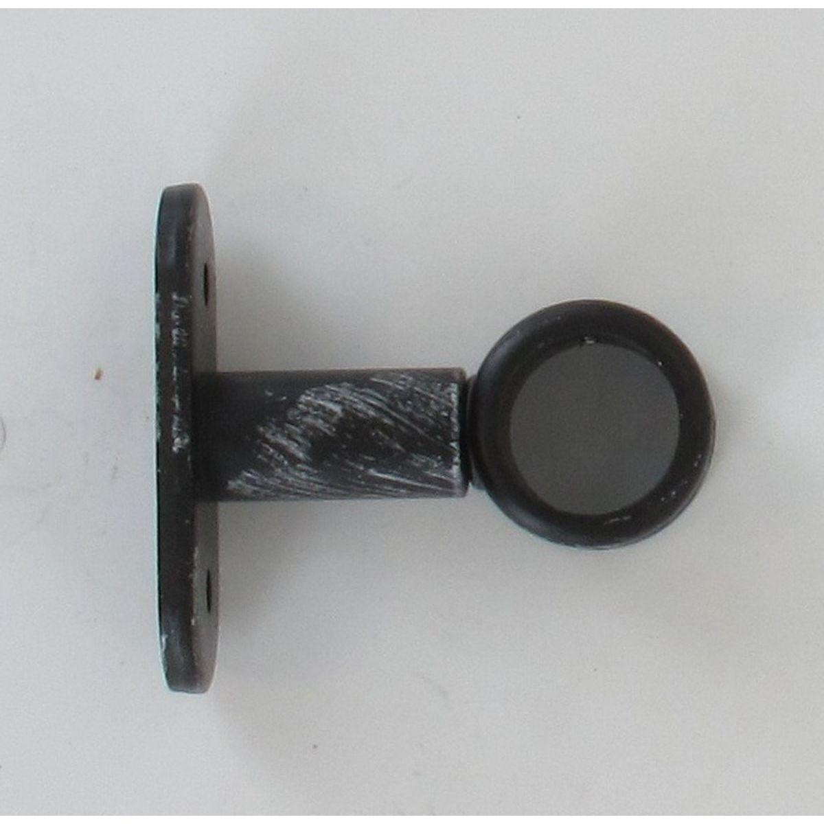 SUPPORT SIMPLE D20 50 MM X2 NOIR ARGENT