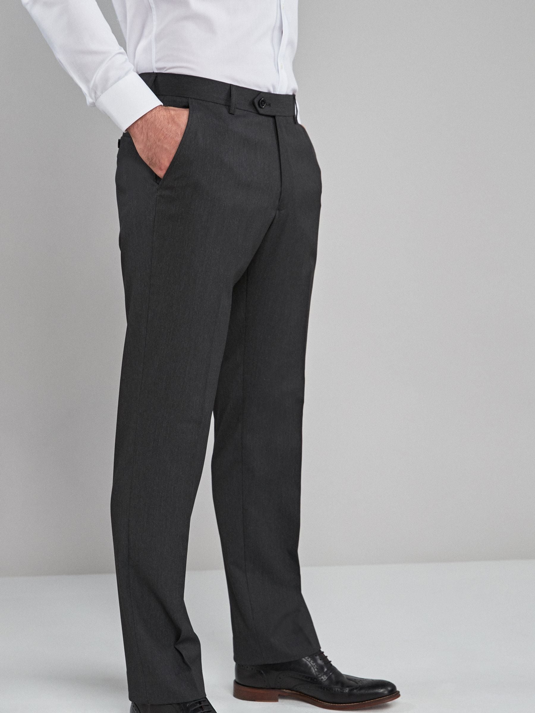 Antraciet - Normale Pasvorm - Chique stretchy broek