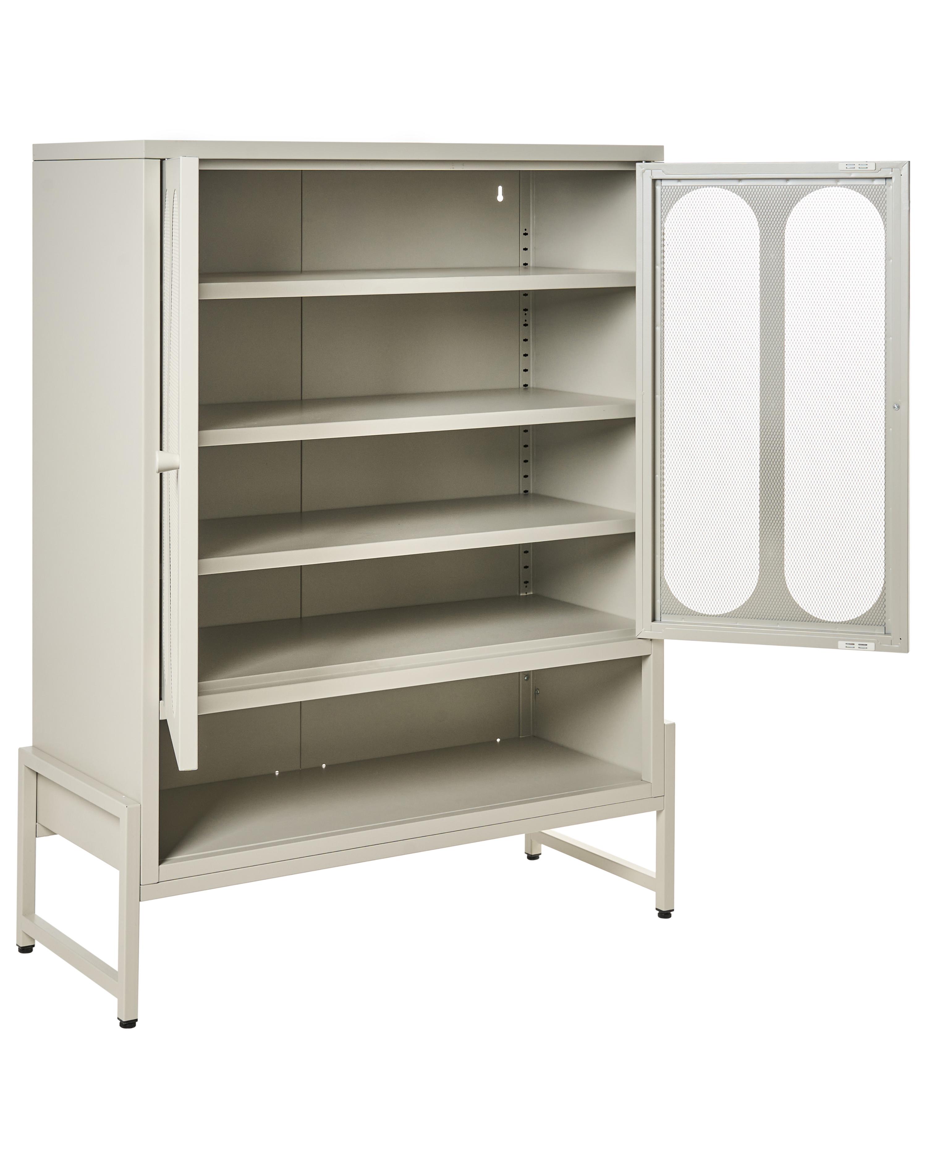 Dressoir met 2 deuren SOLETTA Metaal Beige