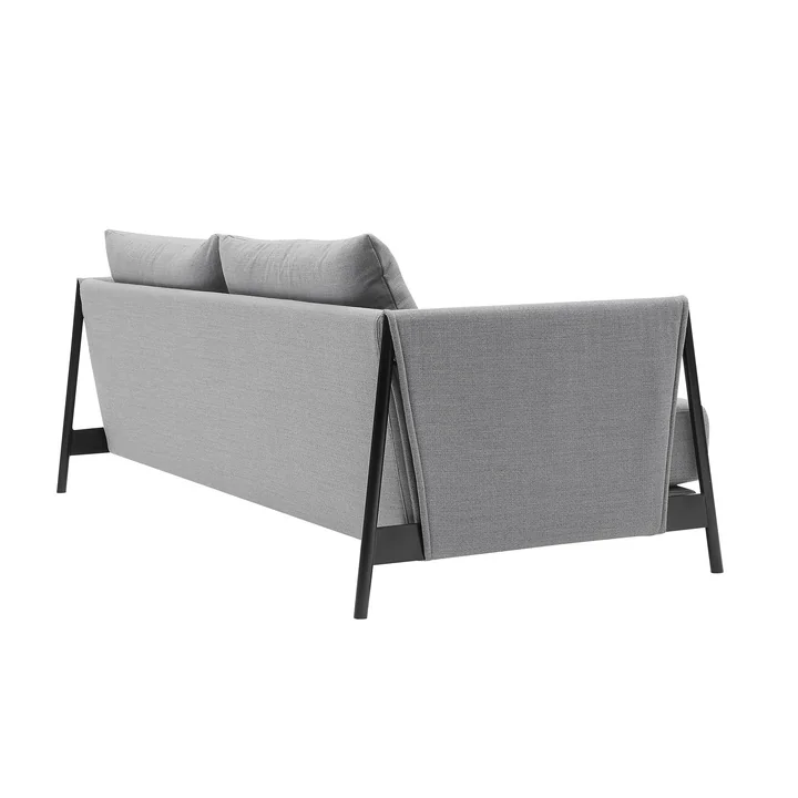 Softline - Madison Schlafsofa, schwarz / Vision dunkelblau (441)
