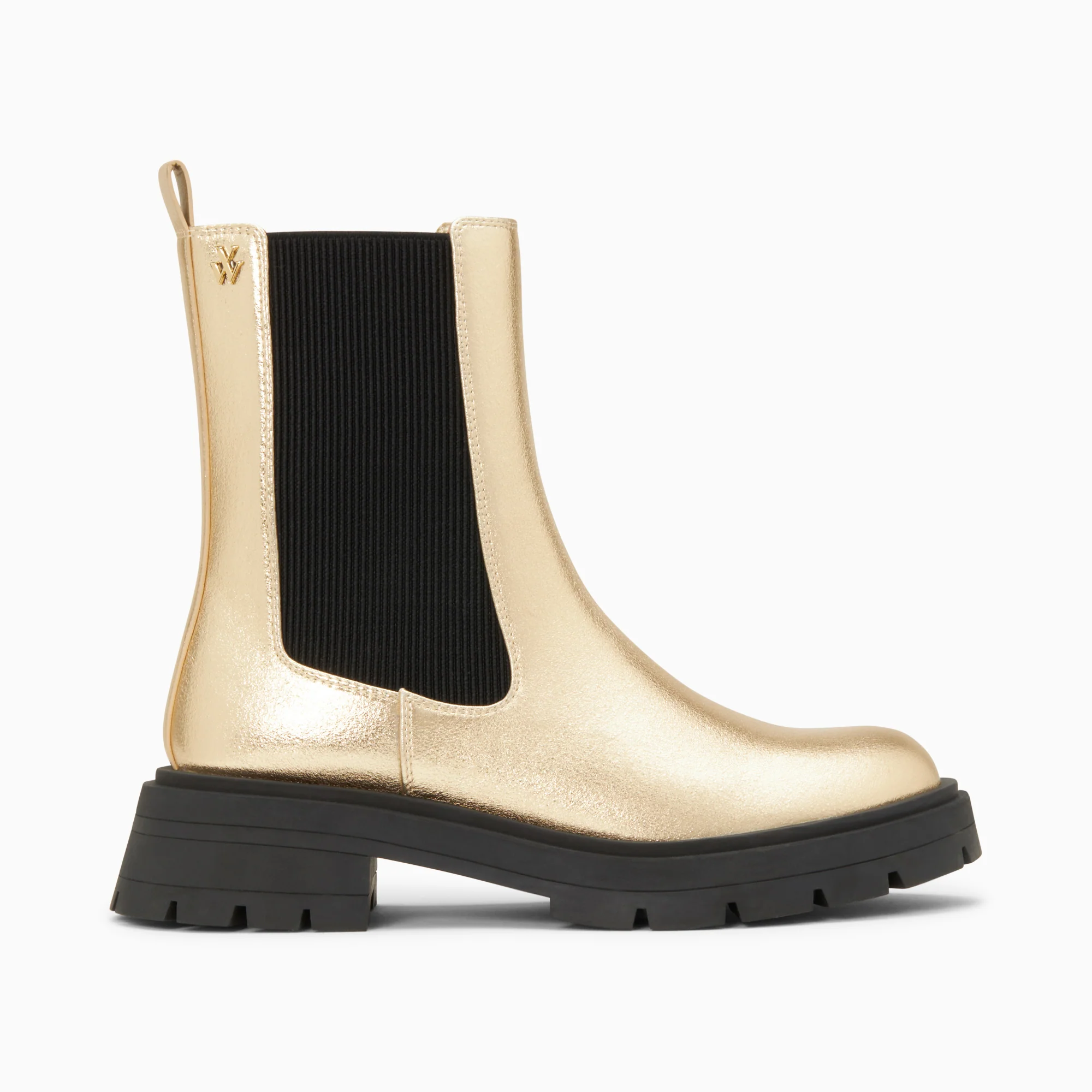 Bottines-Bottines Chelsea Phoebe or à semelle oversize