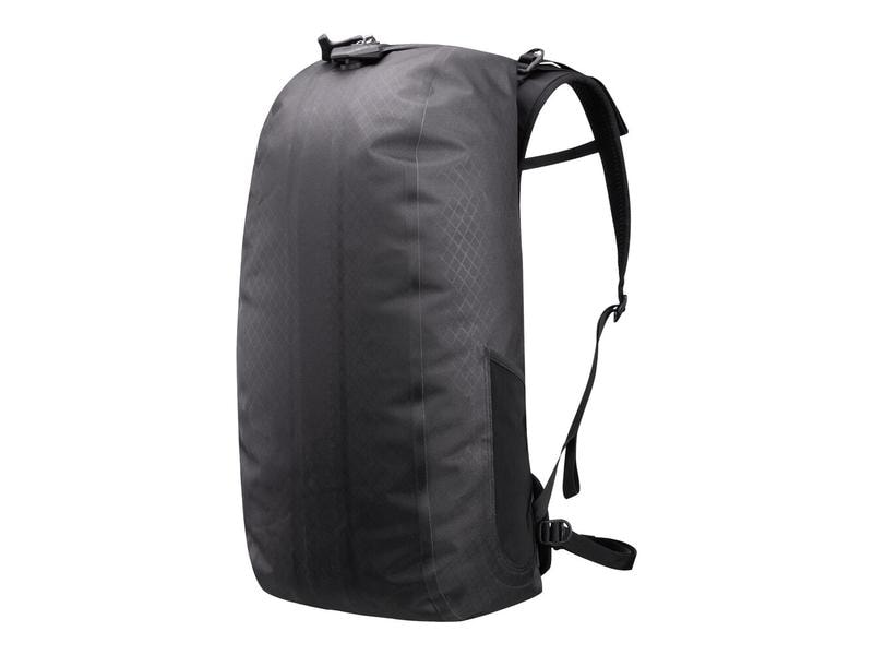 Ortlieb Duffle Bag Atrack Metrosphere 34L, Black embossed Modischer Rucksack für Reise und Kurztrips