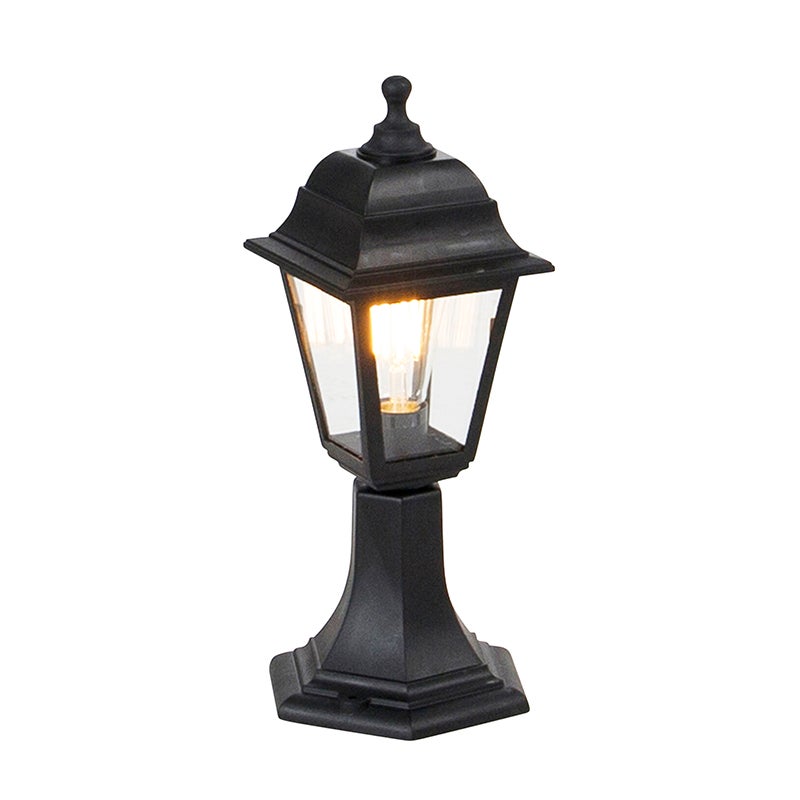 Klassieke zwarte buitenpaal 44 cm IP44 - Capital