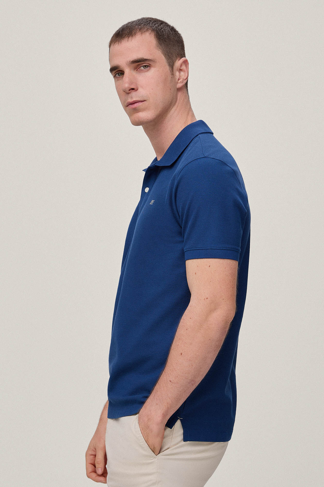 Polo slim fit anti-odor - Azul