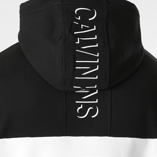 Sweat Capuche Colorblock Shadow 9364 Blanc Noir