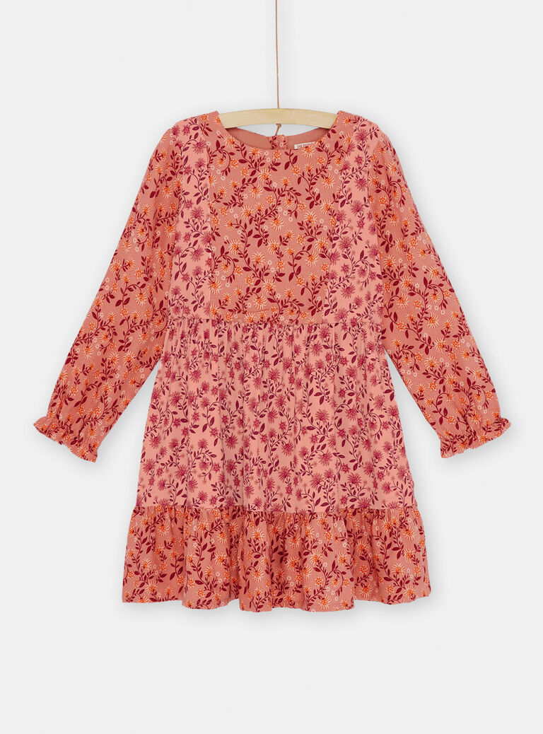 Robe terracotta à imprimé fleuri