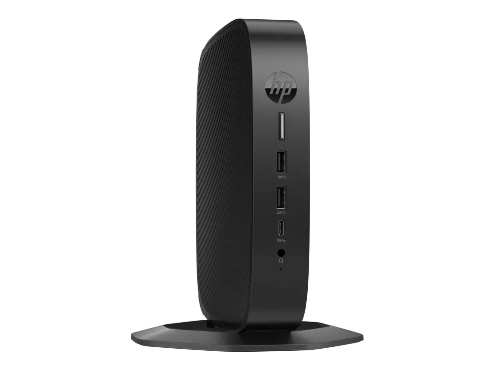HP Elite t655 - Tynd klient - SFF 1 x Ryzen Embedded R2314 / op til 3.5 GHz - RAM 8 GB - flash 32 GB - eMMC - Radeon Graphics - Gigabit Ethernet, Bluetooth 5.2, IEEE 802.11ax (Wi-Fi 6) - HP ThinPro - skærm: ingen