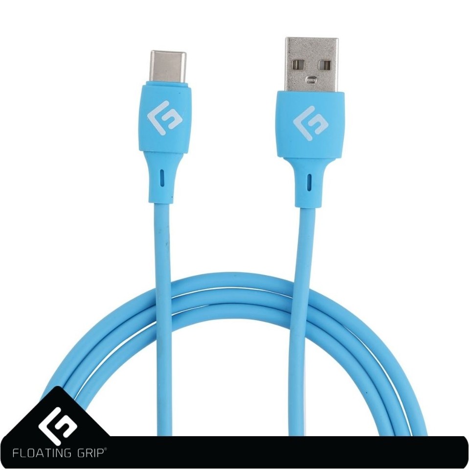 Floating Grip 0,5M Silicone USB-C Cable (Blue)