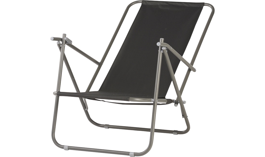 Strandstol m. liggefunktion Grå