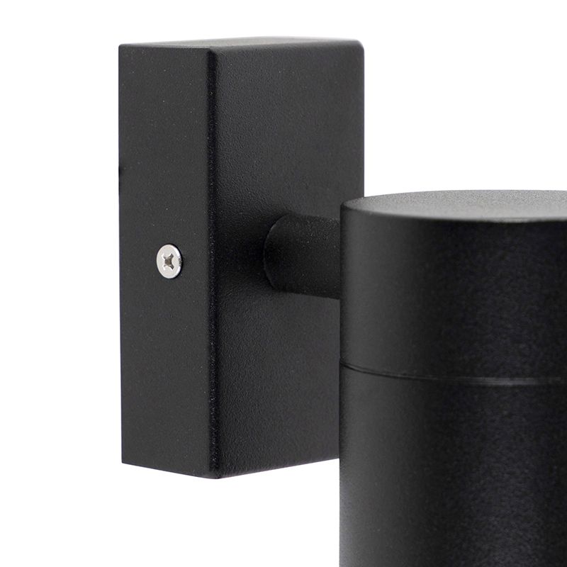 Buiten wandlamp zwart RVS GU10 50mm IP44 - Solo