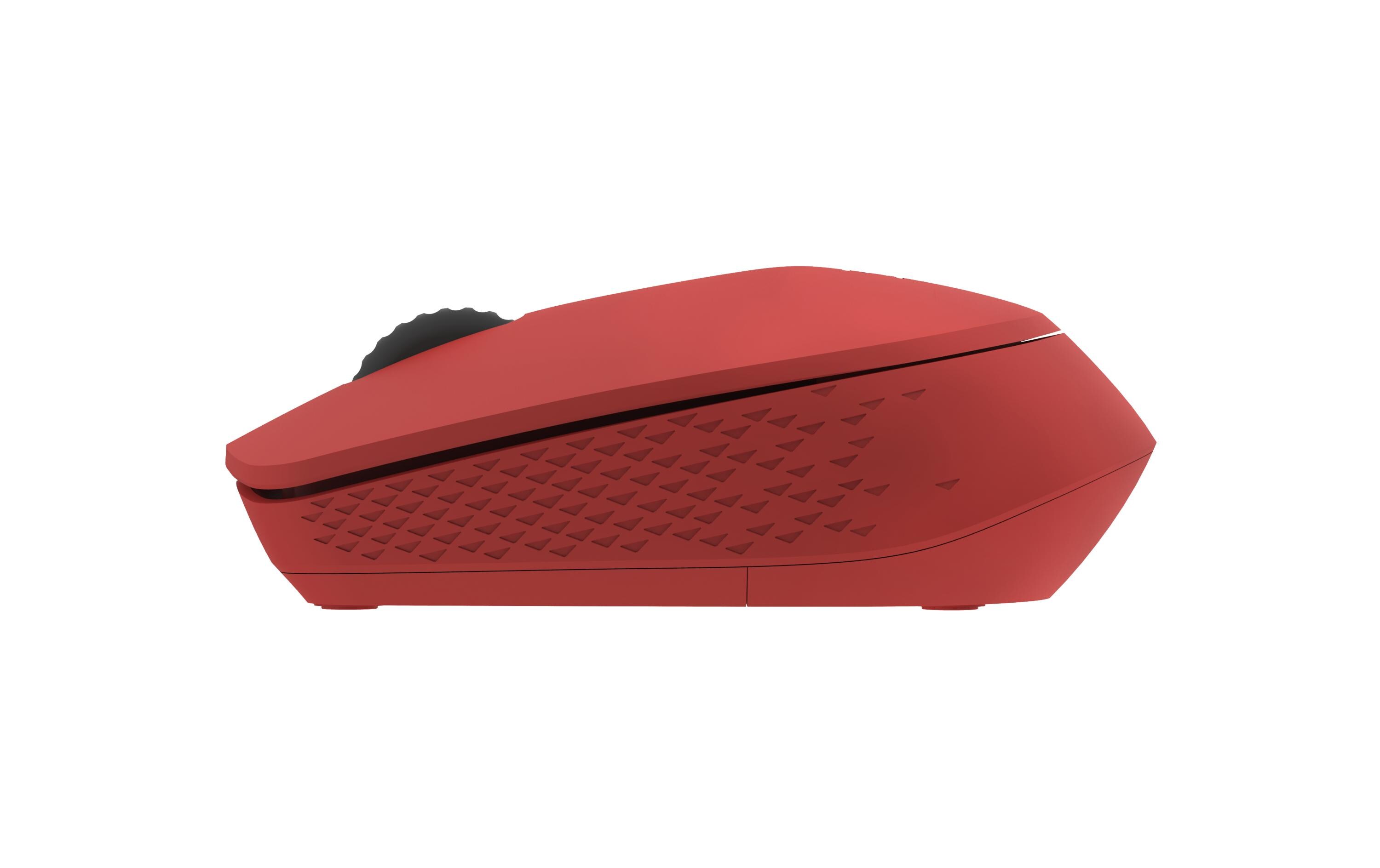 Maus M100 Optical Silent RedGeräuscharme Wireless-Maus mit optischem Sensor