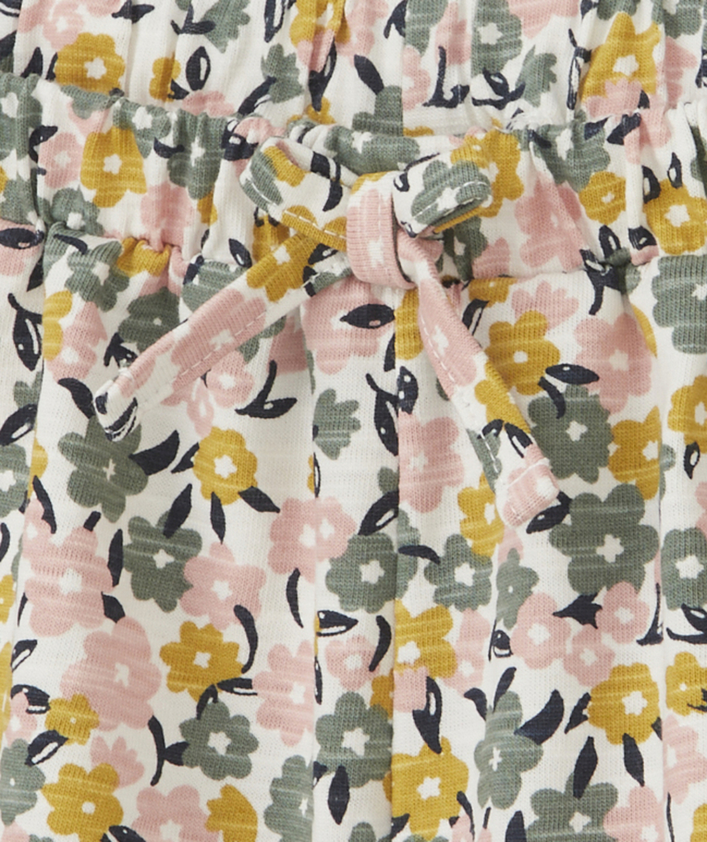 SHORT FILLE EN COTON BIO IMPRIMÉ FLEURI