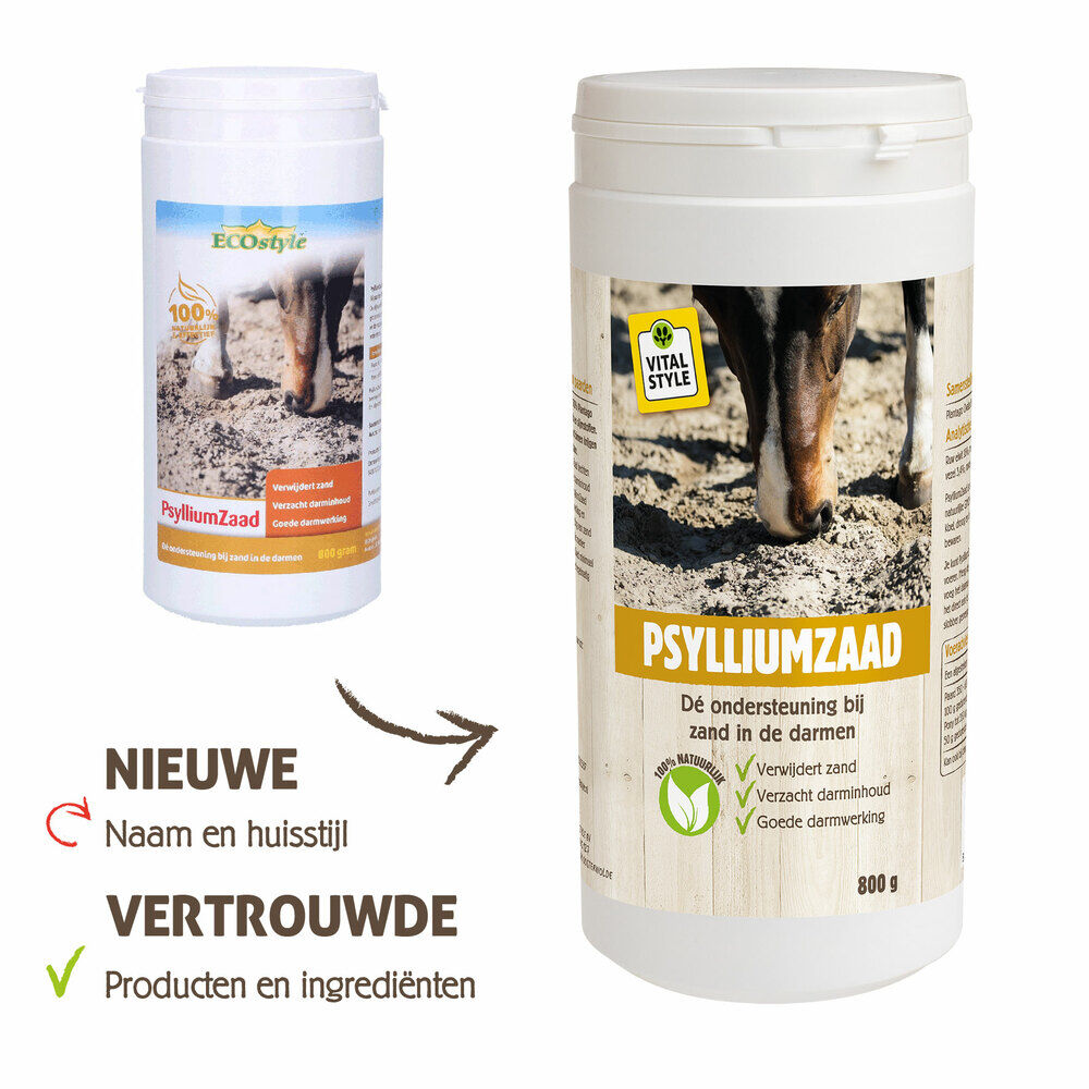 VITALstyle Psyllium Zaad - 0.8 Kilogram - Pot