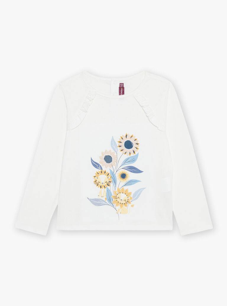 T-shirt écru tournesols