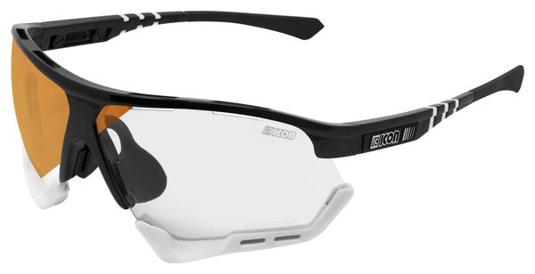 Scicon Sports Aerocomfort SCN XT XL Lunettes De Soleil De Performance Sportive (Miroir De Bronze Photocromique Scnxt/Luminosité Noire)