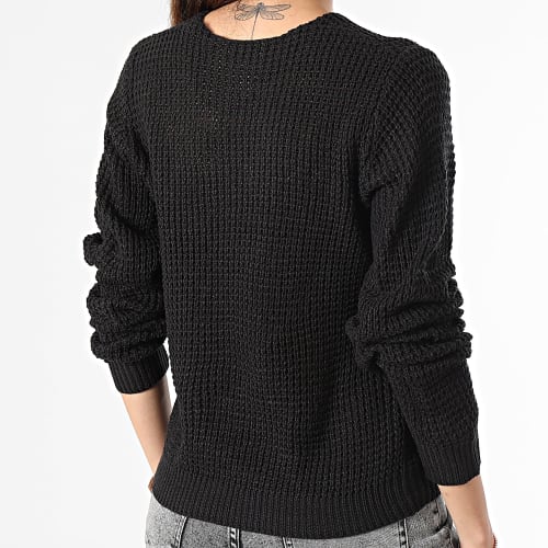 Pull Col V Femme Ellen Noir