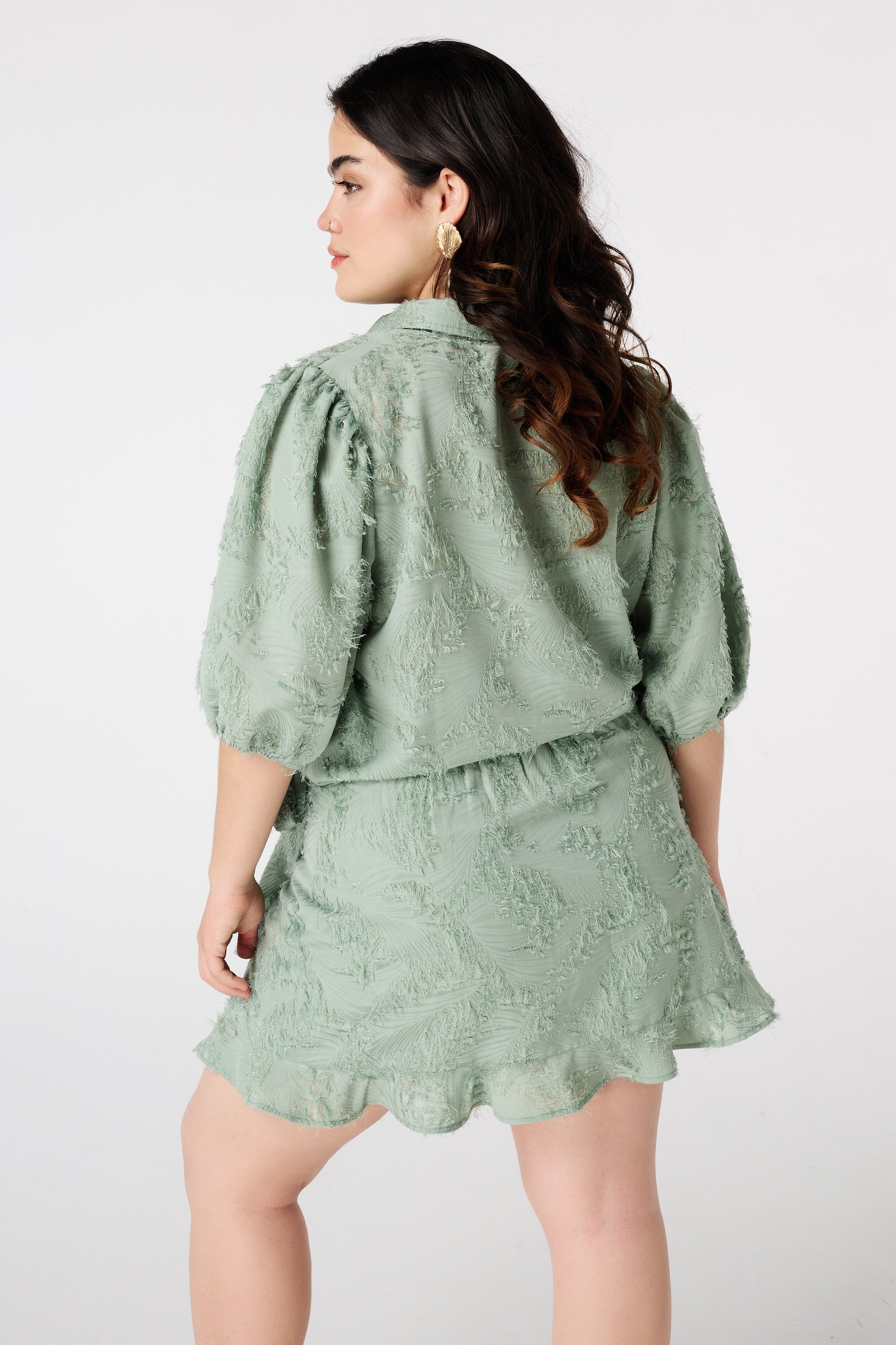 Skort met overslaglook Mint