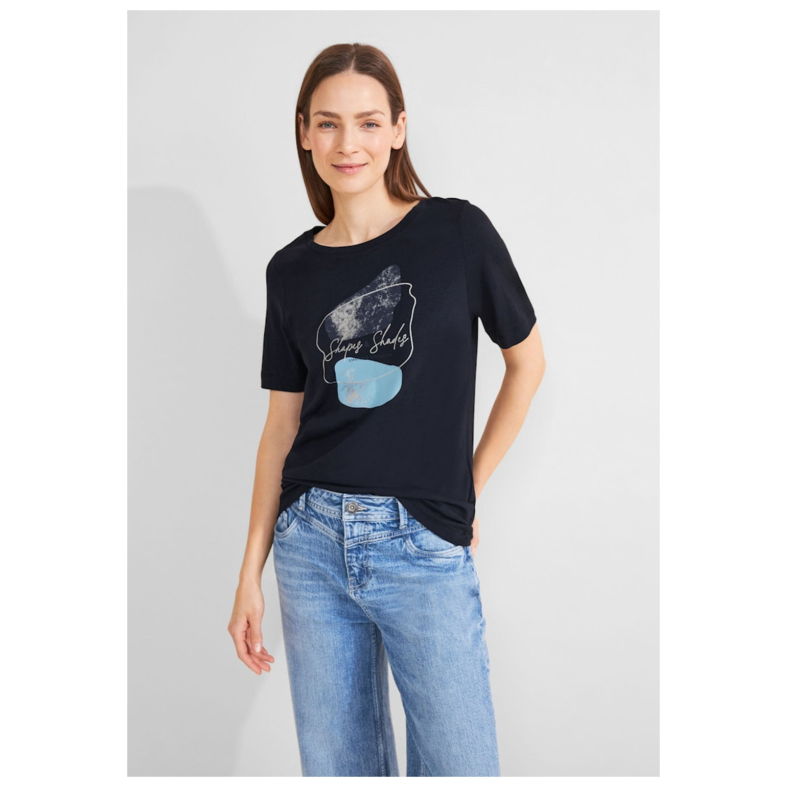 Street One Foil part print shirt