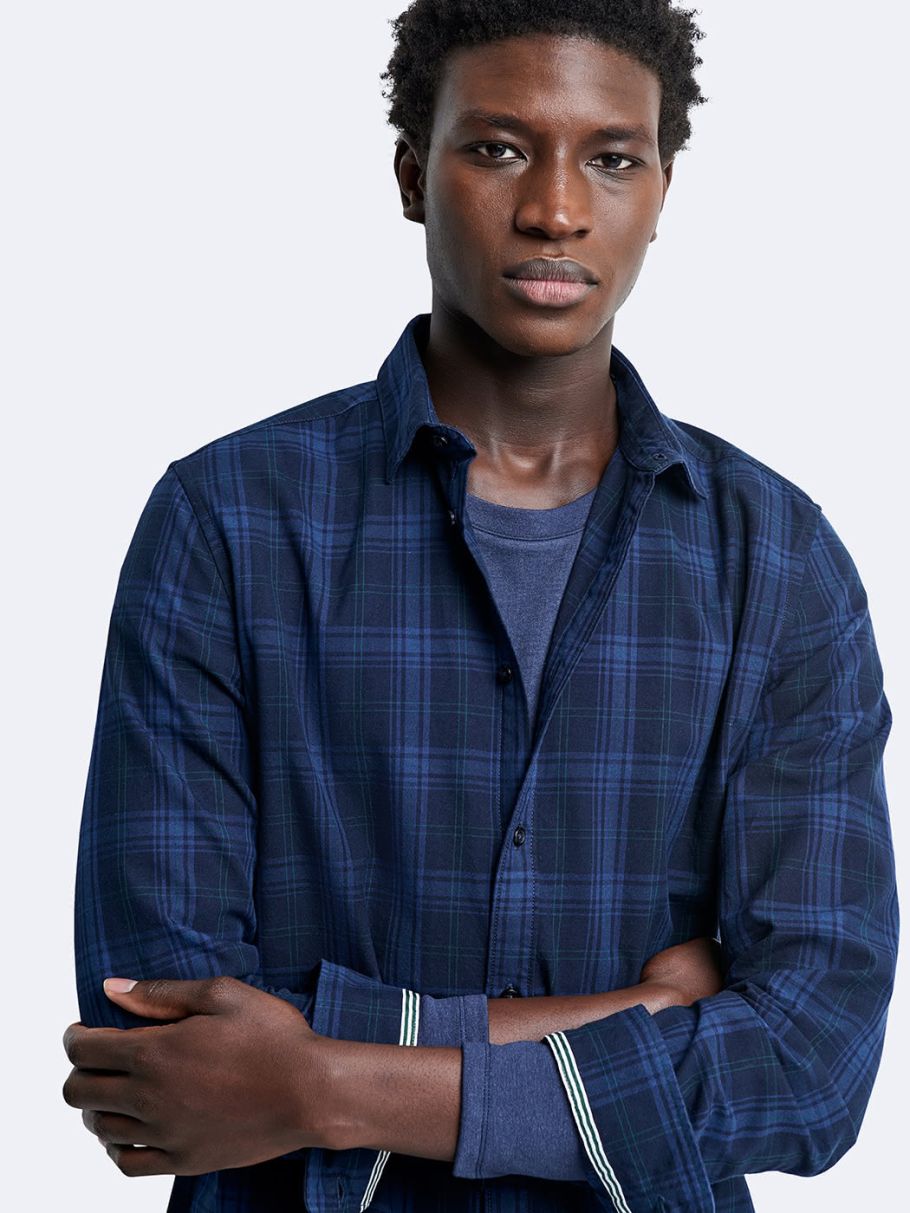 Chemise slim à carreaux