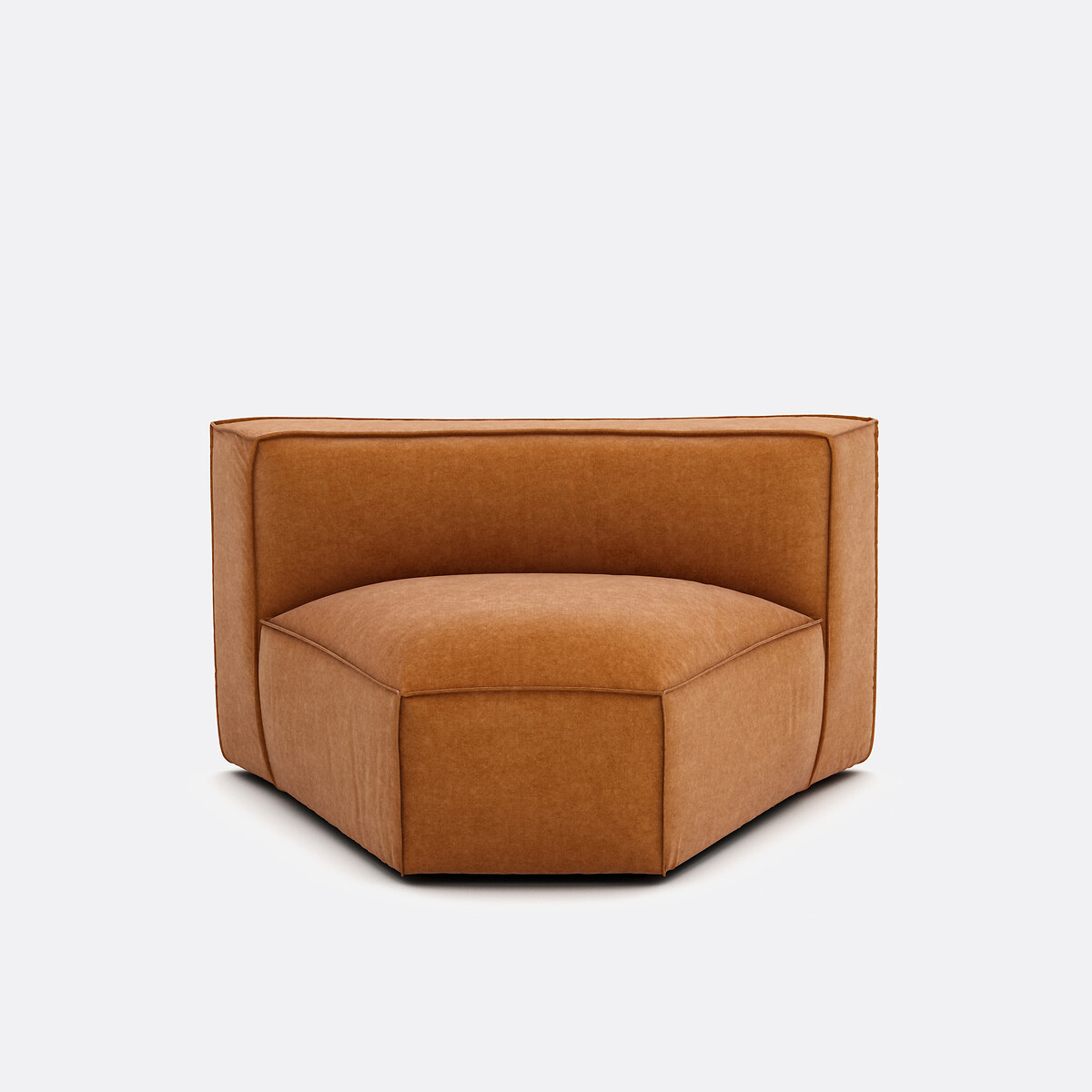 LA REDOUTE INTERIEURS<br>Canto modular aberto, veludo texturizado Seven