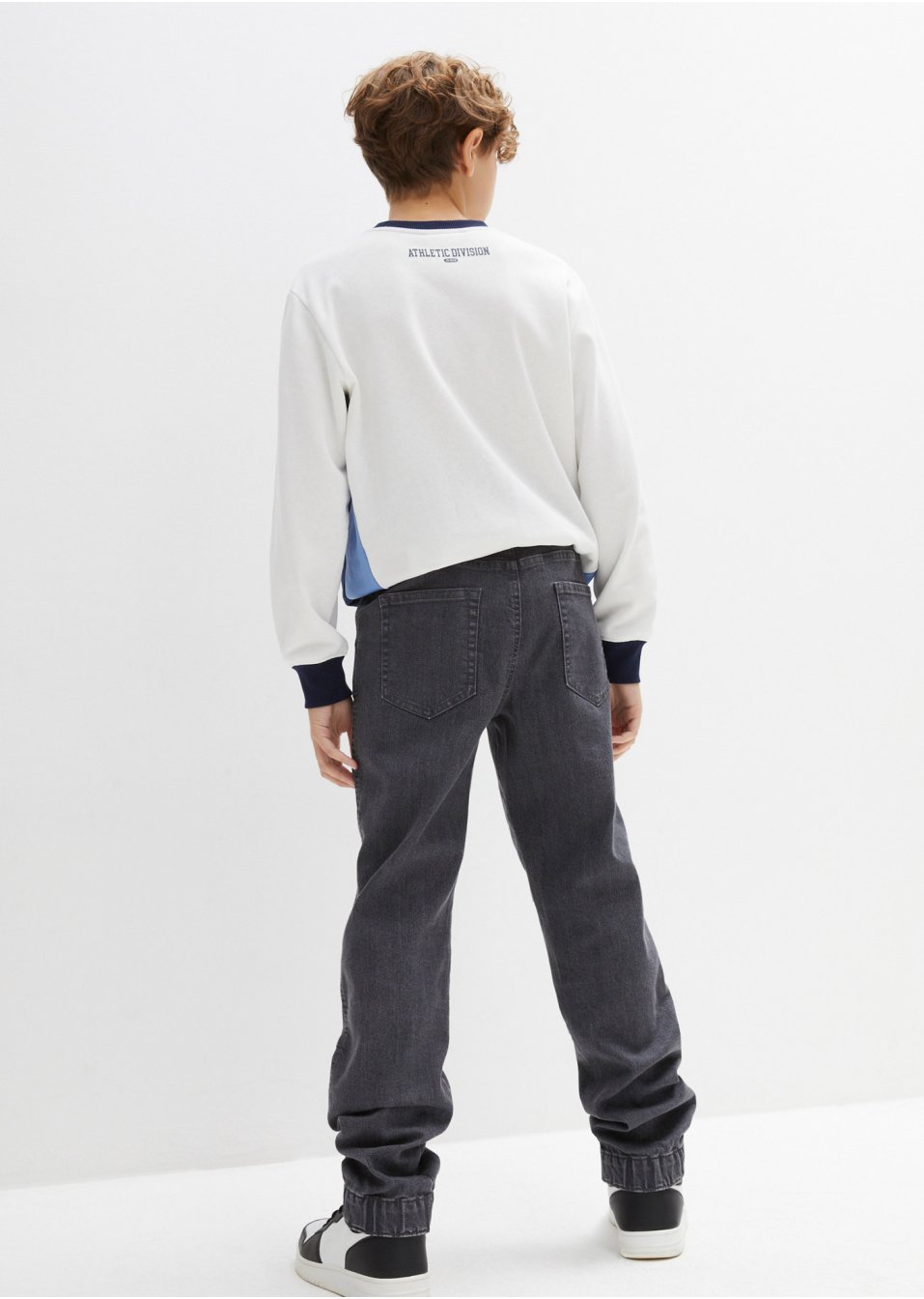 Pantalon garçon taille extensible à butées, Loose Fit