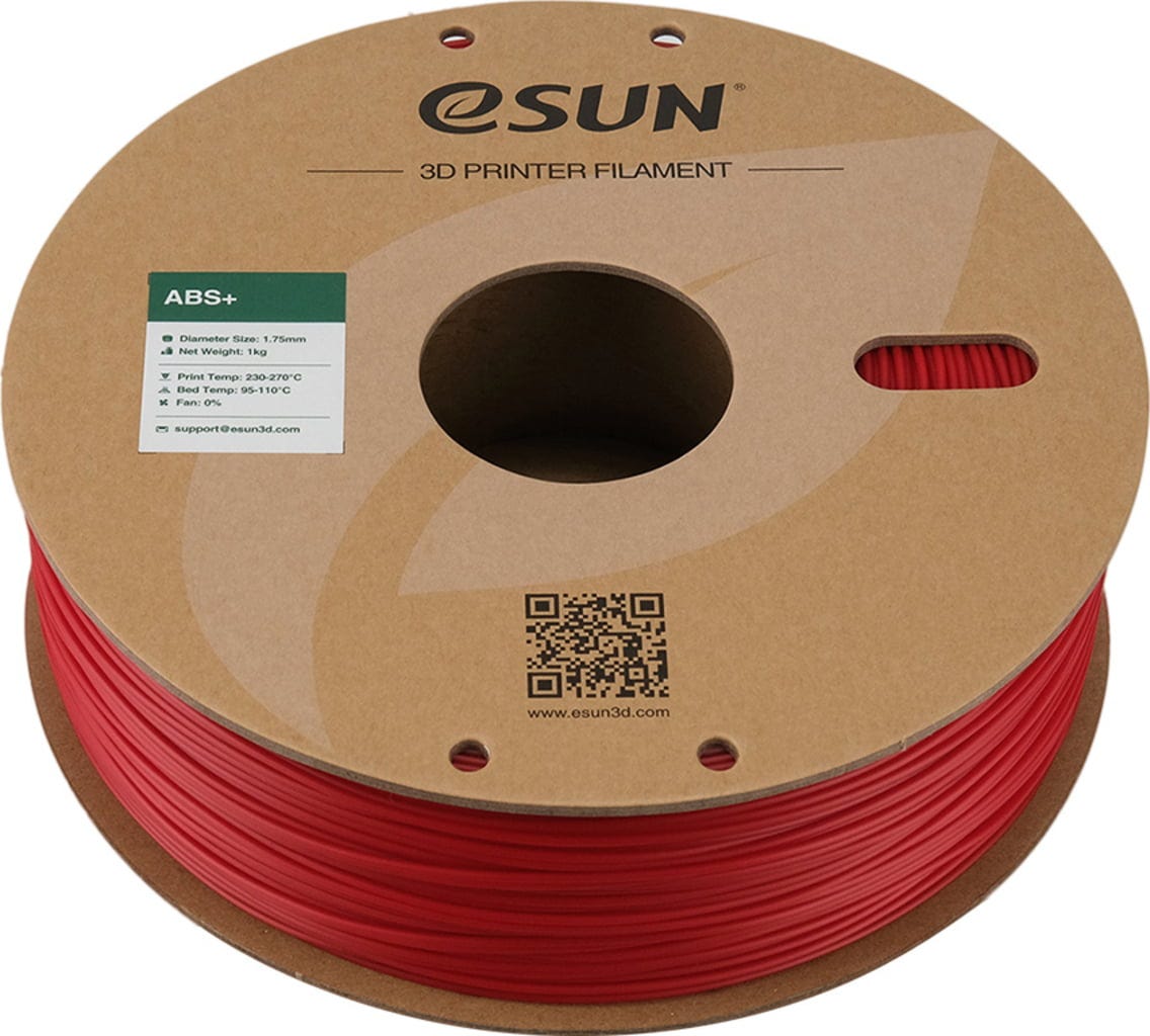 eSUN  ABS+ Fire Engine Red, 1,75 mm / 1000 g    ABS Filament mit verbesserten mechanischen Eigenschaften
