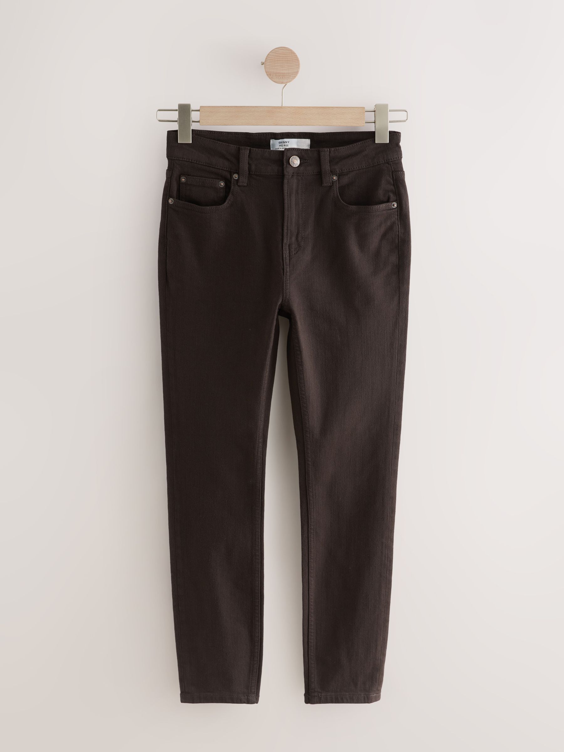 Chocoladebruin - Authentieke relaxed skinny jeans