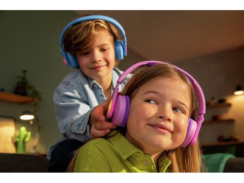Philips Wireless On-Ear-Kopfhörer TAK4206BL/00 Blau Kabellose On-Ear-Kopfhörer für Kinder Hell und auffällig