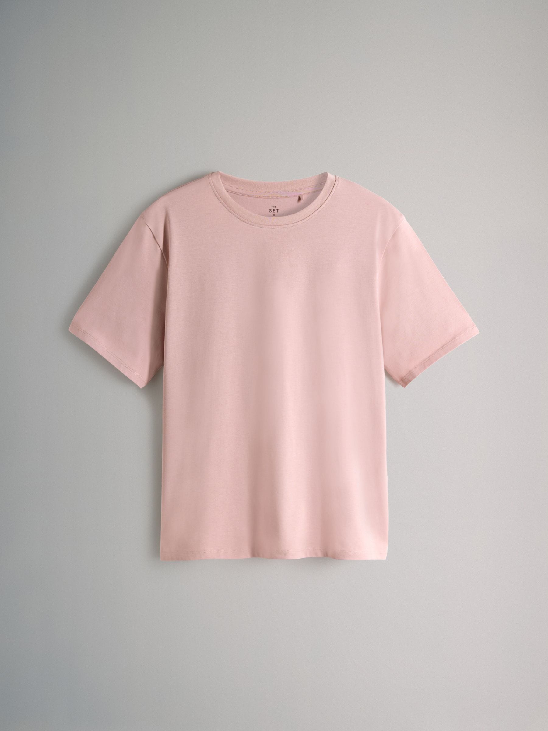 Zwart/Naturel/Poederroze/Crème/Streep - The Set verpakking van 5 ruimvallende T-shirts