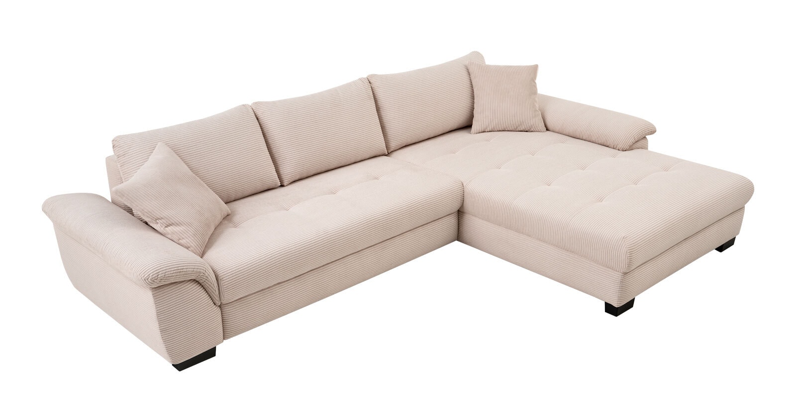 Ecksofa Daaden Cordbezug beige