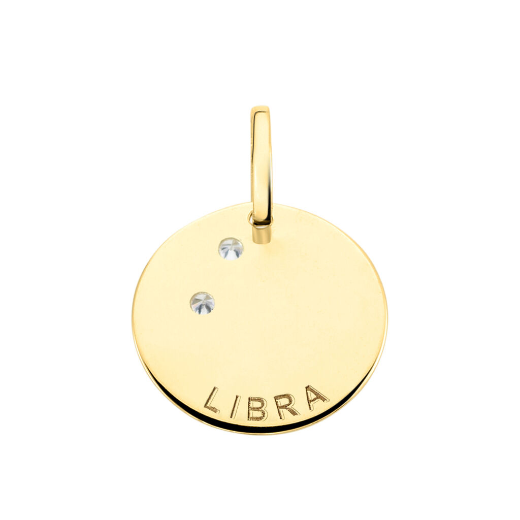 Pendentif Or Jaune Astraea Oxyde De Zirconium