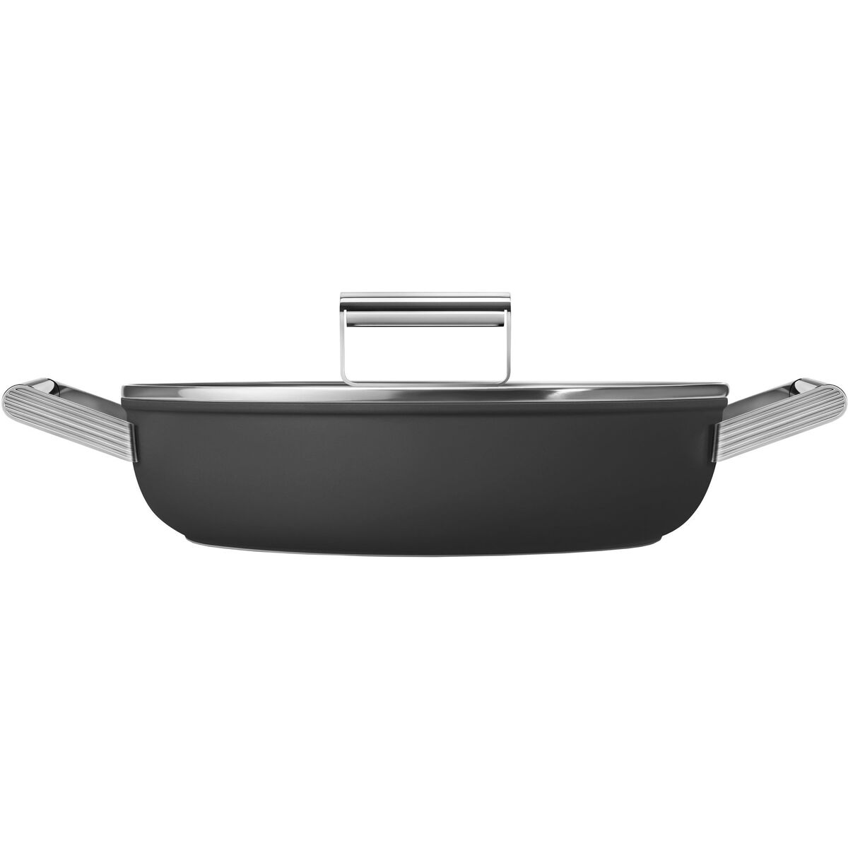 Traktørpanne m/lokk 28 cm, Svart