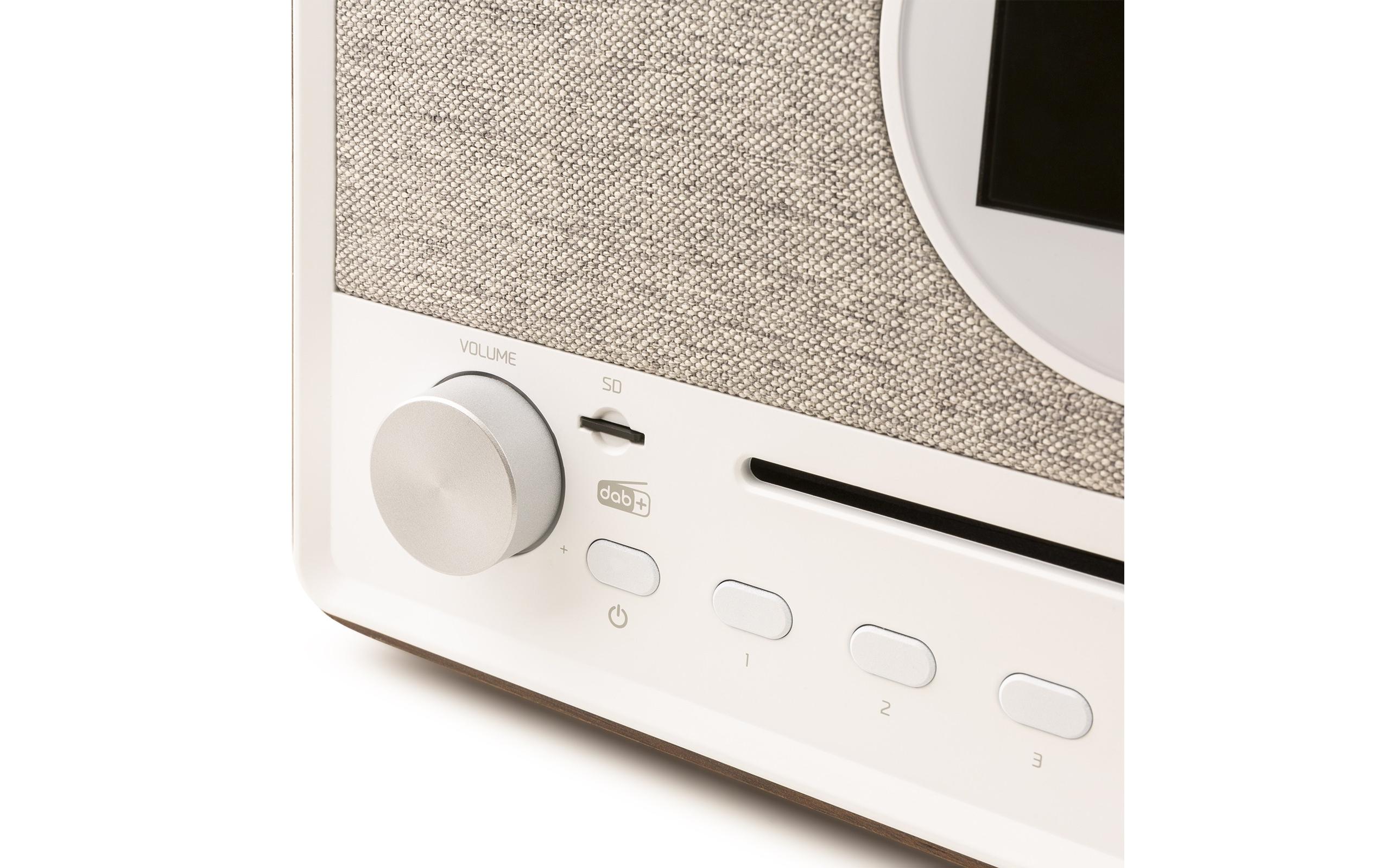 Internet Radio Lucca Braun/Weiss<br>Internetradio mit DAB+, FM und CD-Player
