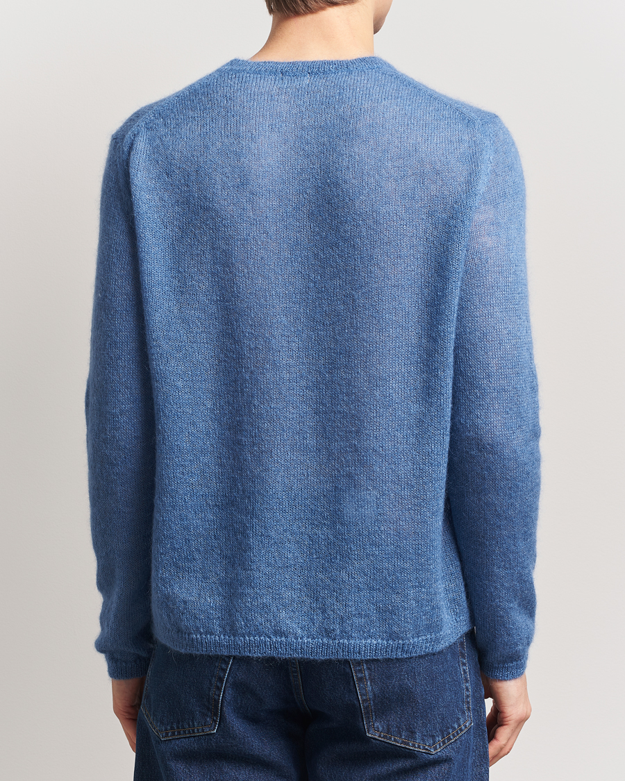 Massimo Alba Baby Mohair Crew Neck Pullover Sky Blue