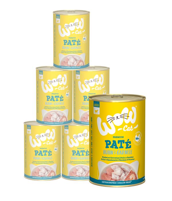 WOW® Cat Nassfutter für Katzen Adult, 6 x