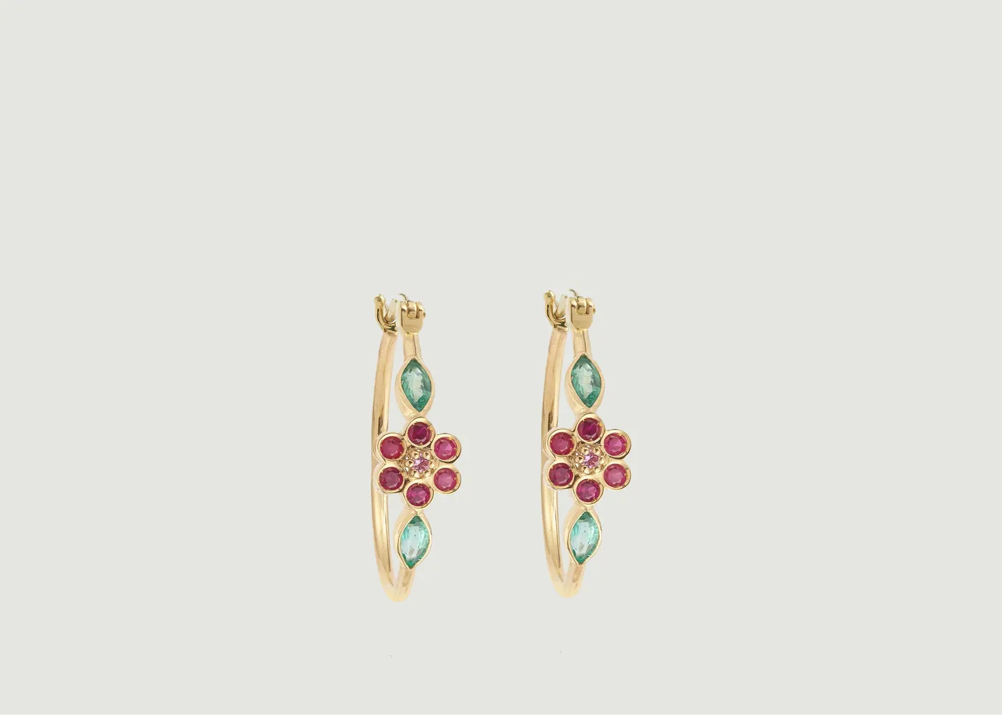 Boucles d'oreilles Miniflower 3 Rouges Sophie d'Agon