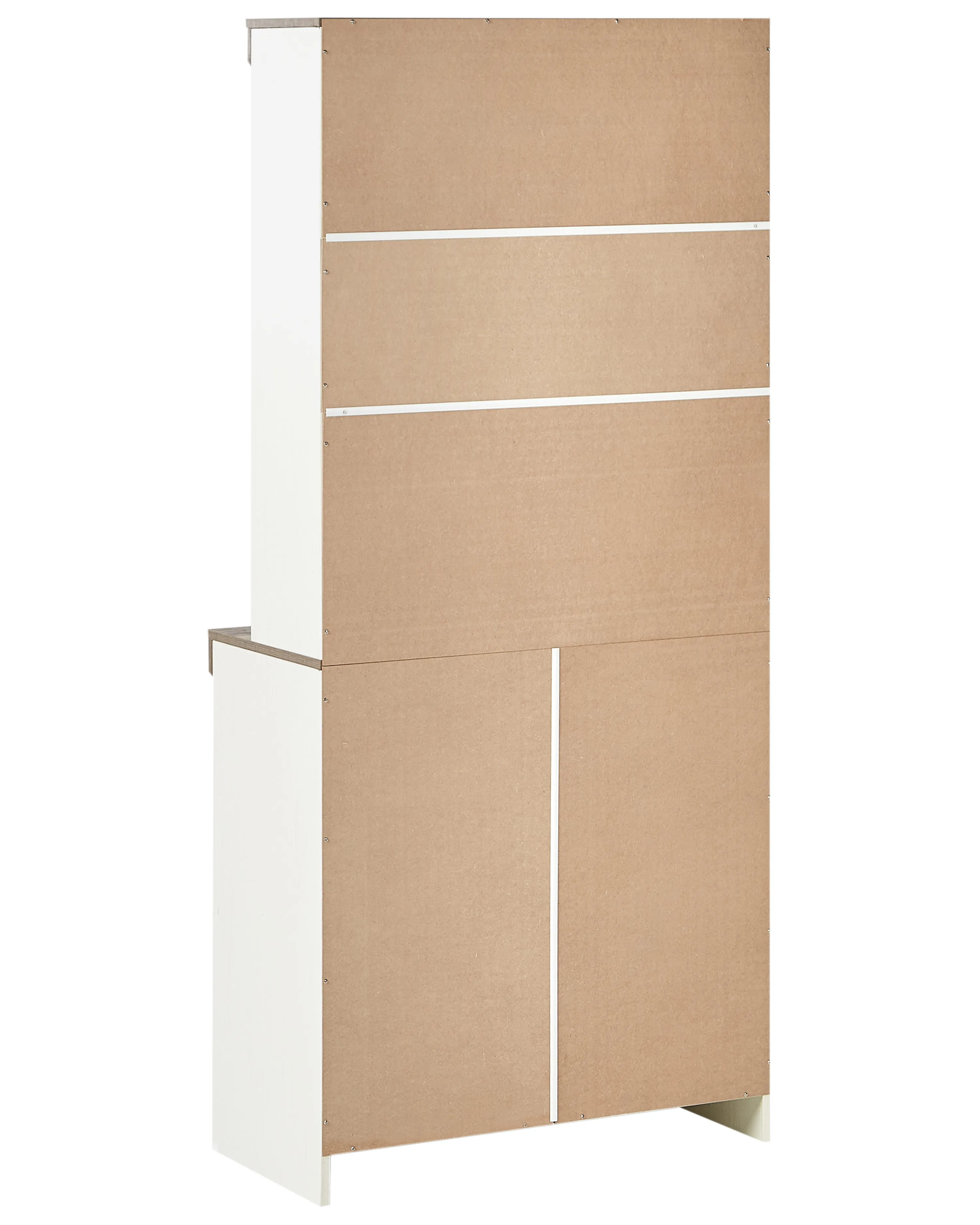 Glazen vitrinekast KALBARRI 80 cm Bruin/wit
