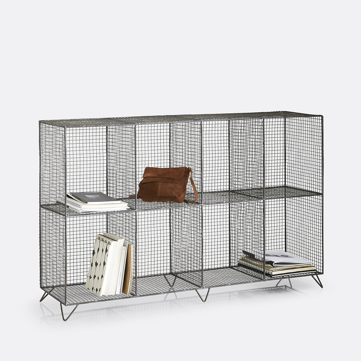 LA REDOUTE INTERIEURS<br>Rack de parede metálico, 8 compartimentos de arrumação, Areglo