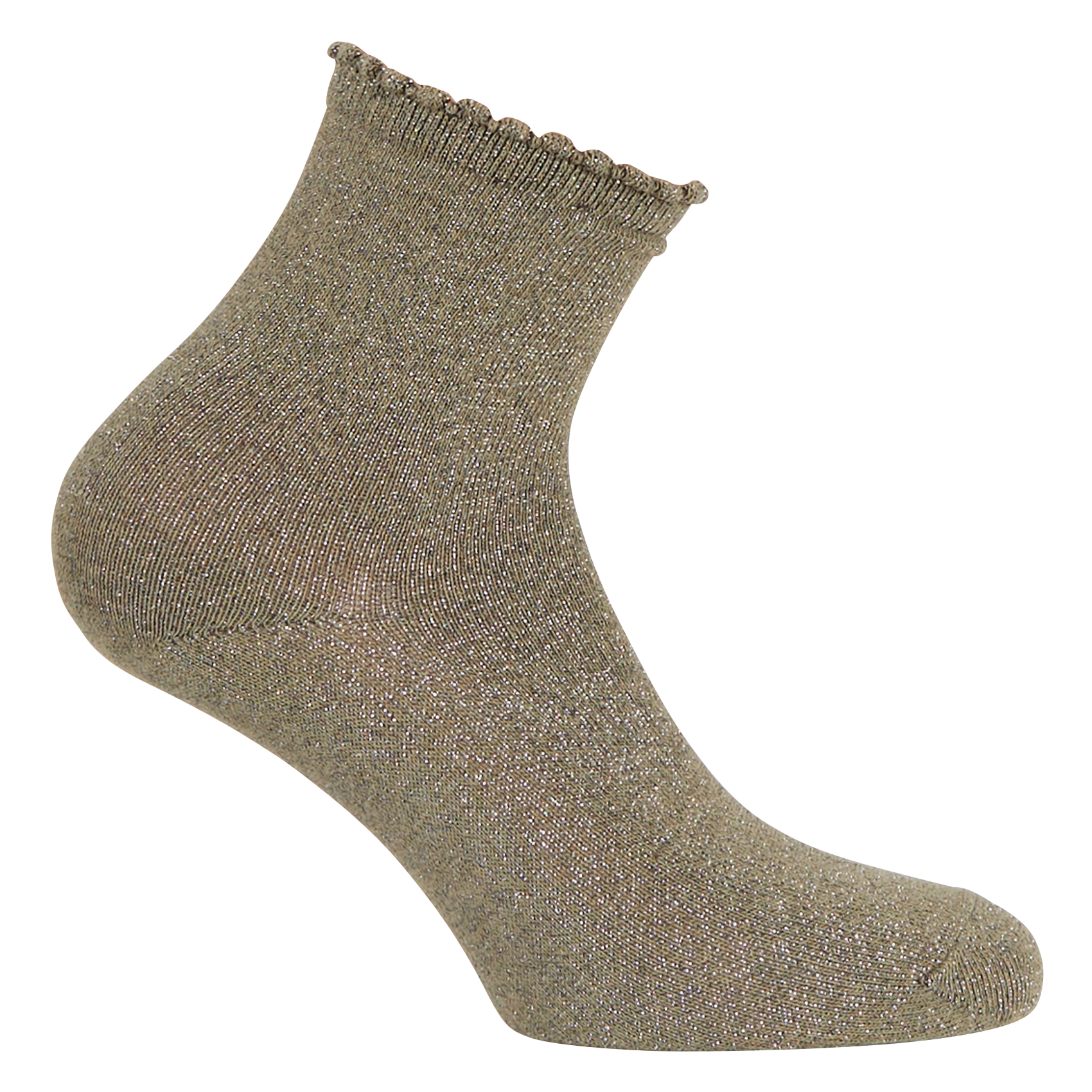 SEBBY - Chaussettes à fils métallisés en coton mélangé | Vert