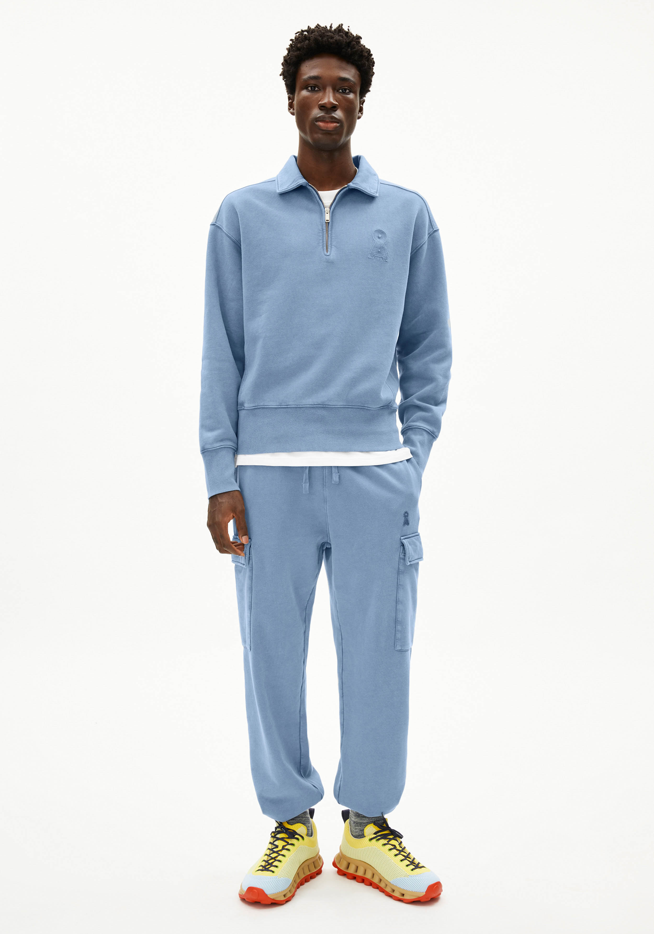 Armedangels Sweatshirt Iconic Å Gmt Zip Troyer Nightshadow Washed