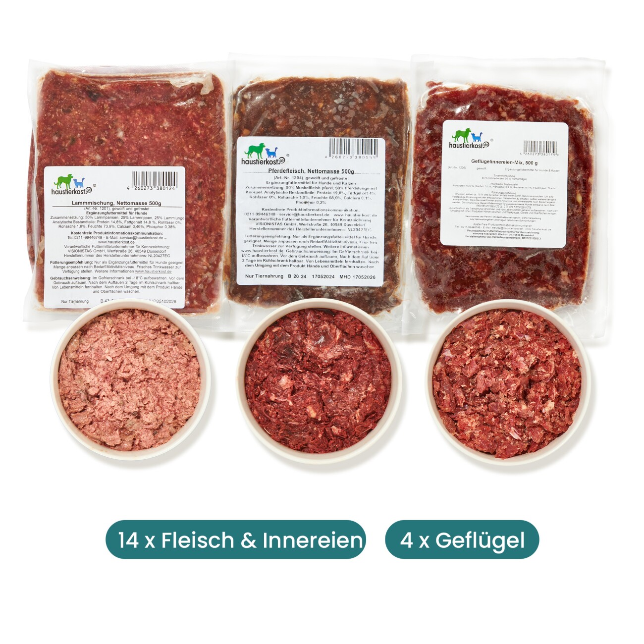 haustierkost.de Paket Hund Allergie Frostfutter 9 kg