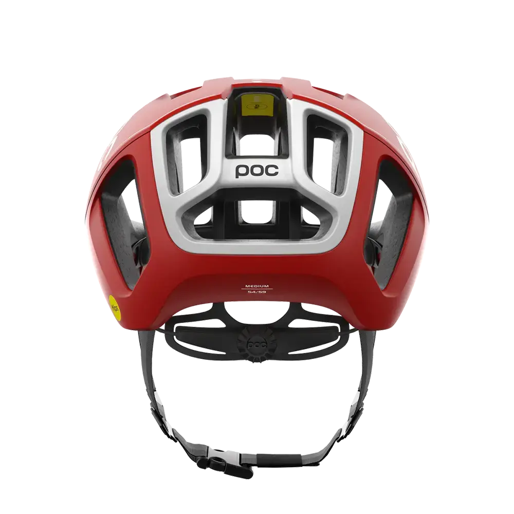 POC Ventral MIPS Race Fietshelm Mat Rood/Wit