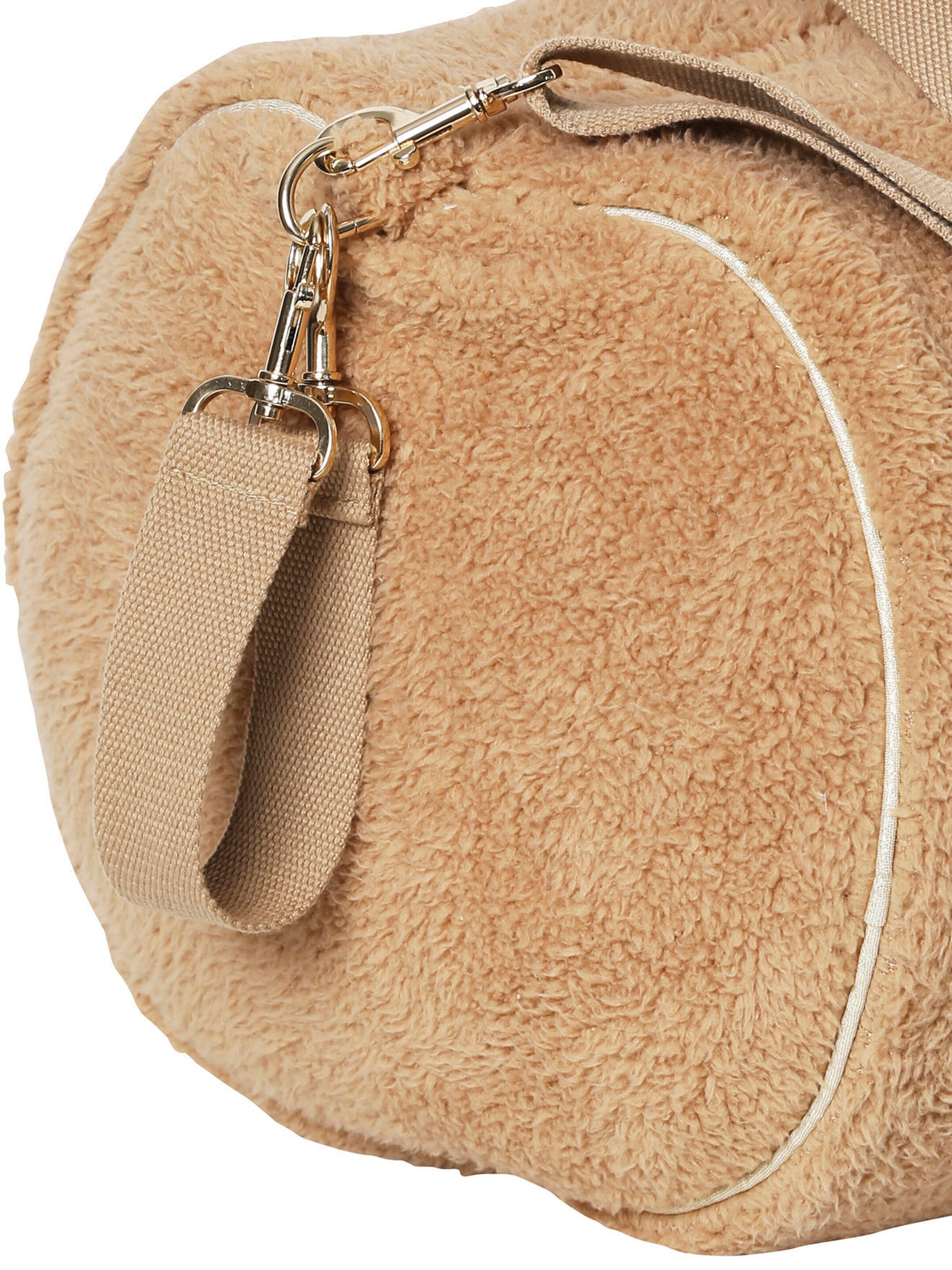 Vertbaudet Wickeltasche BABY ROLL, Fell-Imitat braun/bär