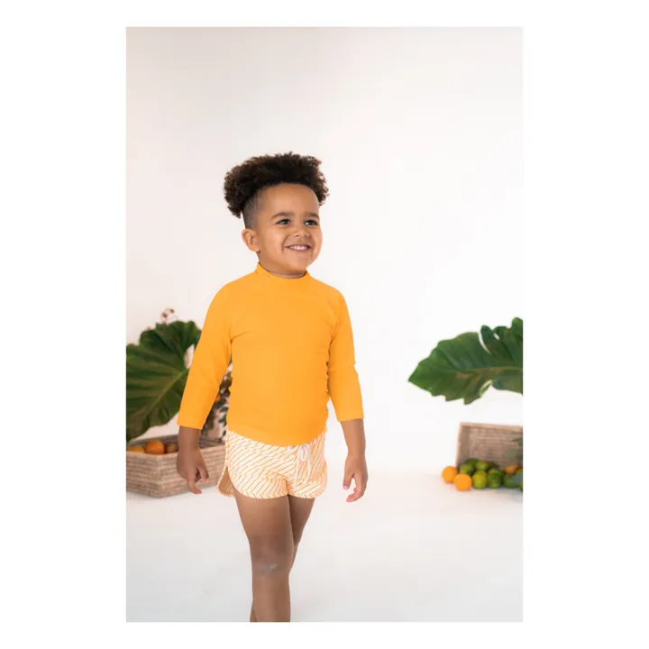 Ina Swim Short de Bain Mesa Rayé | Orange