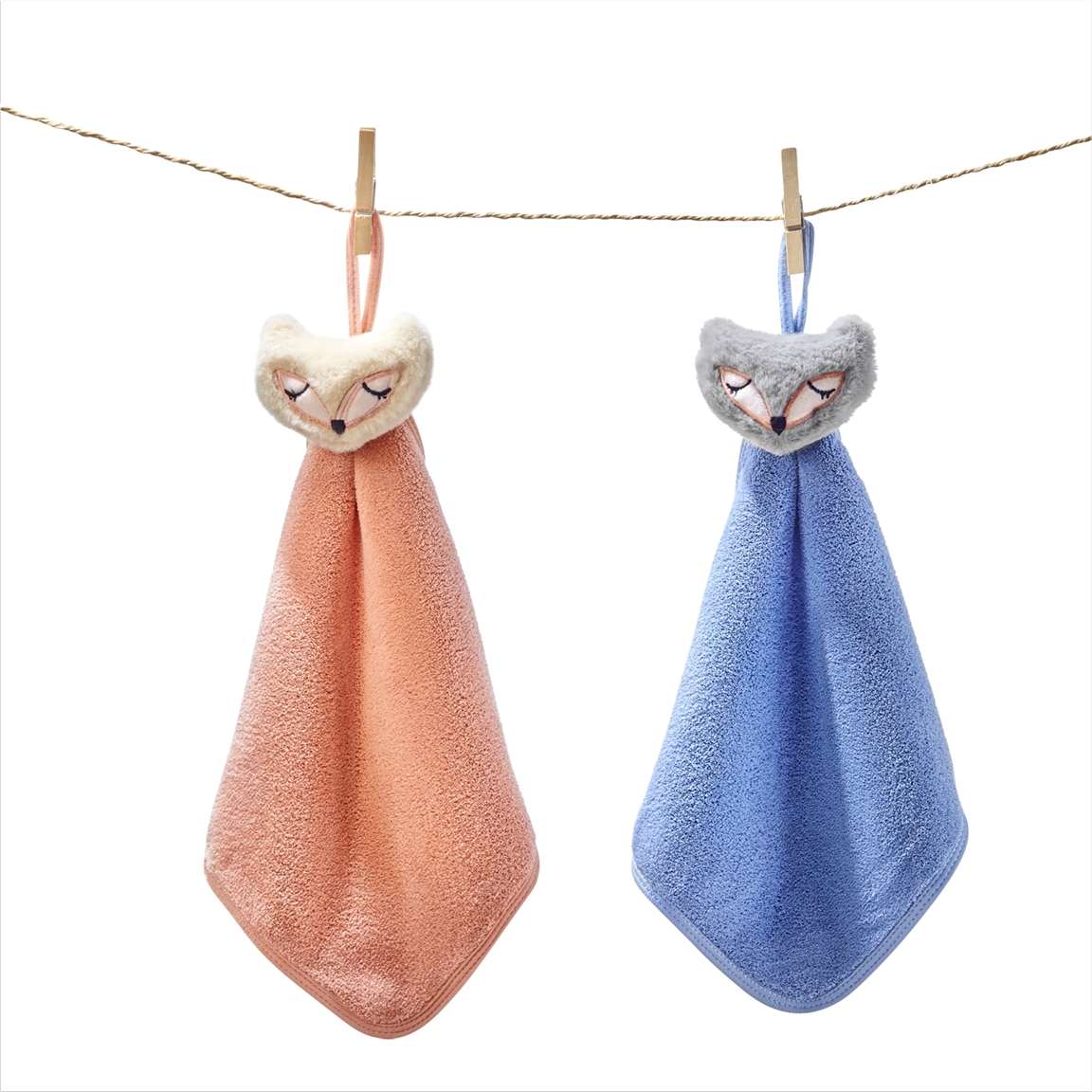 Lot de 2 essuie-mains renard